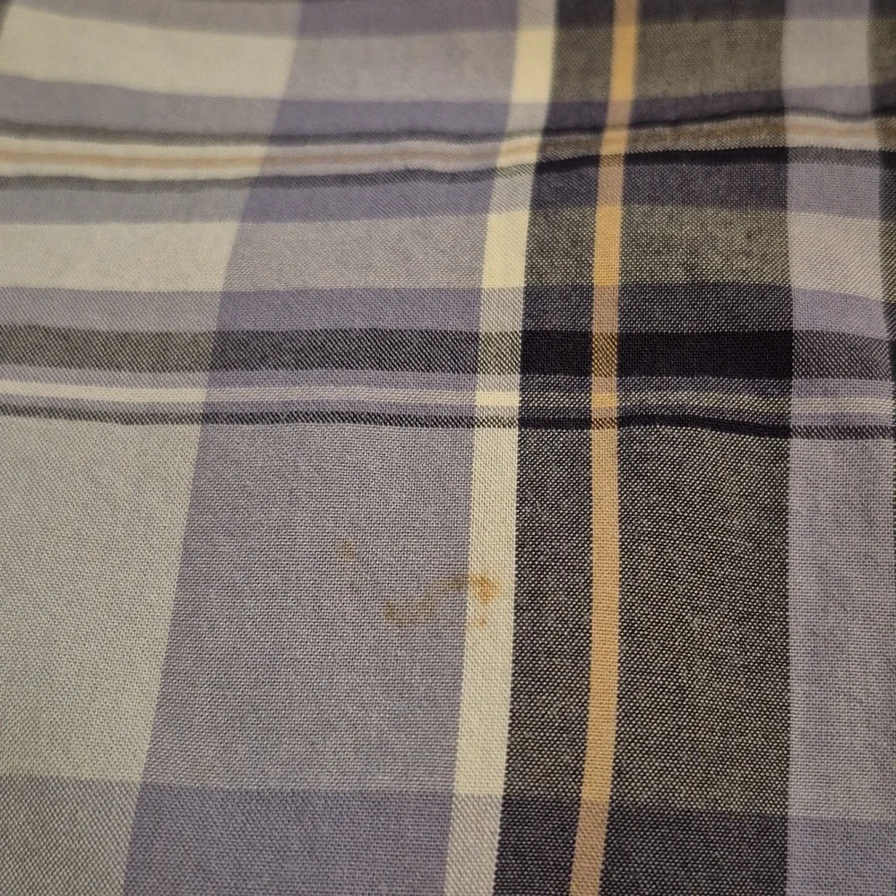 Janie and Jack boys 18-24 months blue & tan plaid shirt 2012 play condition - Picture 6 of 7